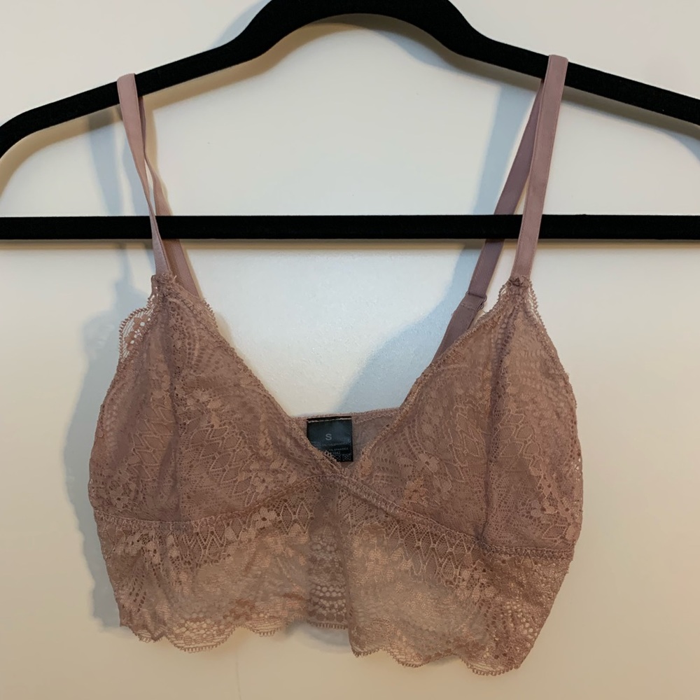 Blush pink lace Bralette